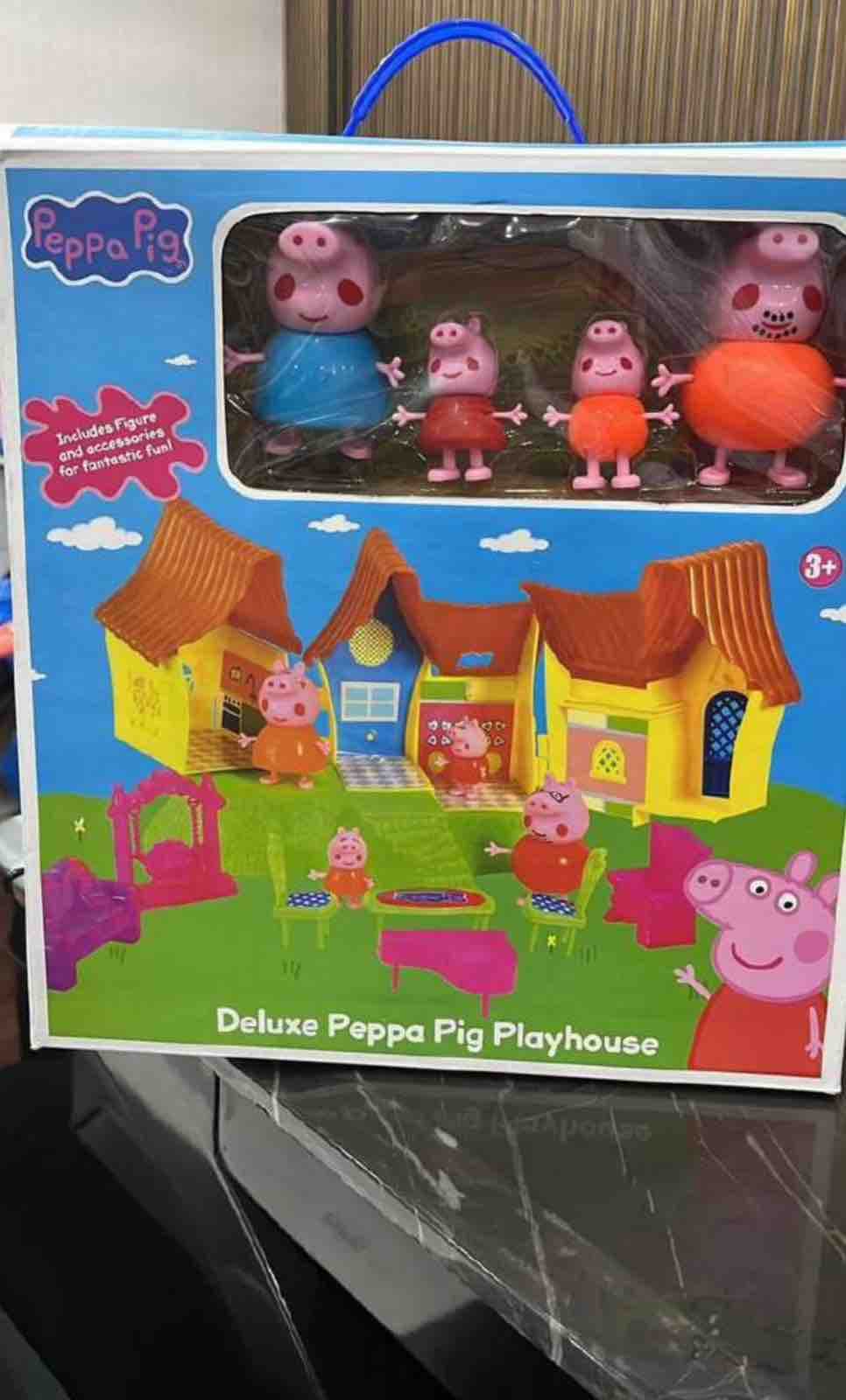 Kidoyz Peppa Pig Home Play Set for Kids | Pretend Play Doll House with Furniture & Accessories | Creative Imaginative Role Play Toy for Boys & Girls | Fun Indoor Activity & Birthday Gift