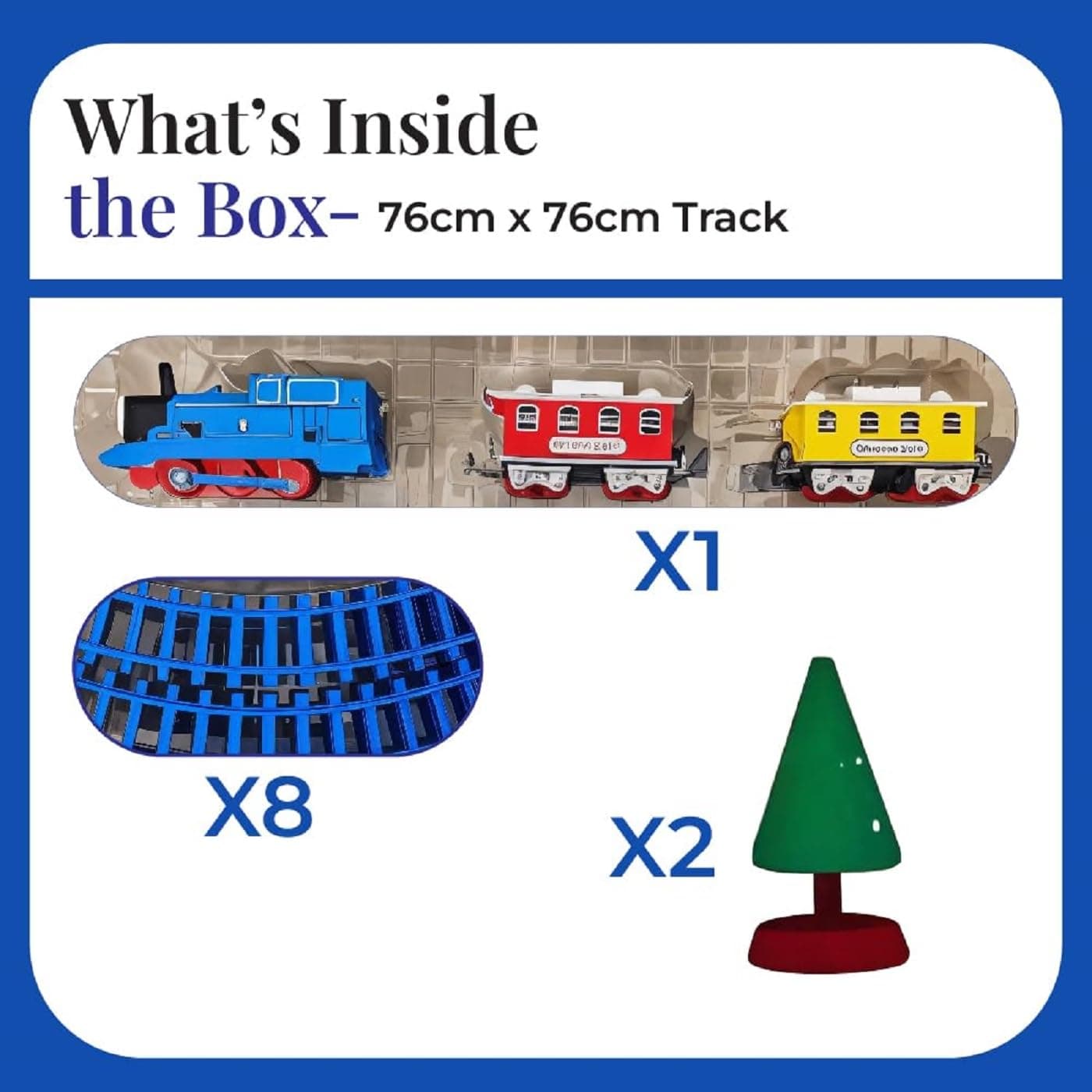 Kidoyz Thomas Train Battery Operated Toy with Light & Sound | Electric Toy Train for Kids | Moving Train Playset for Boys & Girls | Fun Pretend Play, Indoor Activity & Gift for Kids — view 4