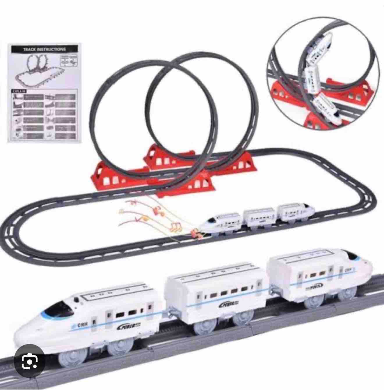 Toys Train Set for Kids, Batteries Operated Toy Train Set with Light and Sound, Railway Track Toys for Boys — view 2