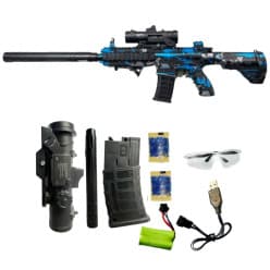 Kidoyz Automatic M416 Jelly Gun Toy for Kids | Battery Operated Gel Ball Blaster Toy with Colorful Design | Fun Action & Target Shooting Playset | Indoor & Outdoor Toy for Kids