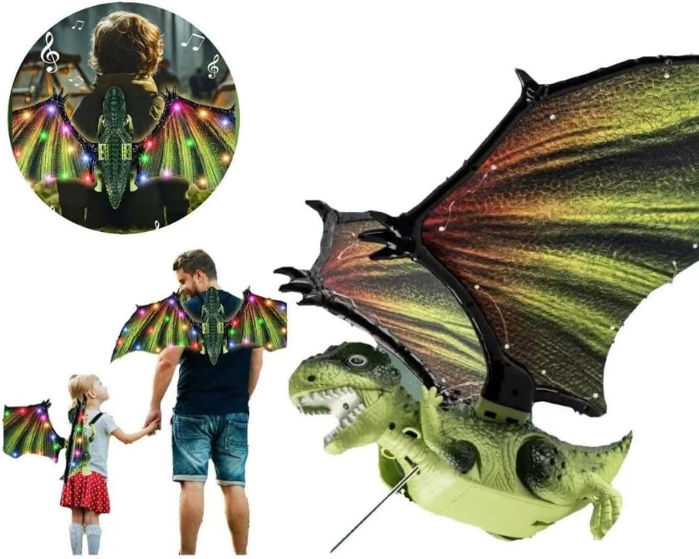 Electric Flying Dragon Wings Backpack for Kids
