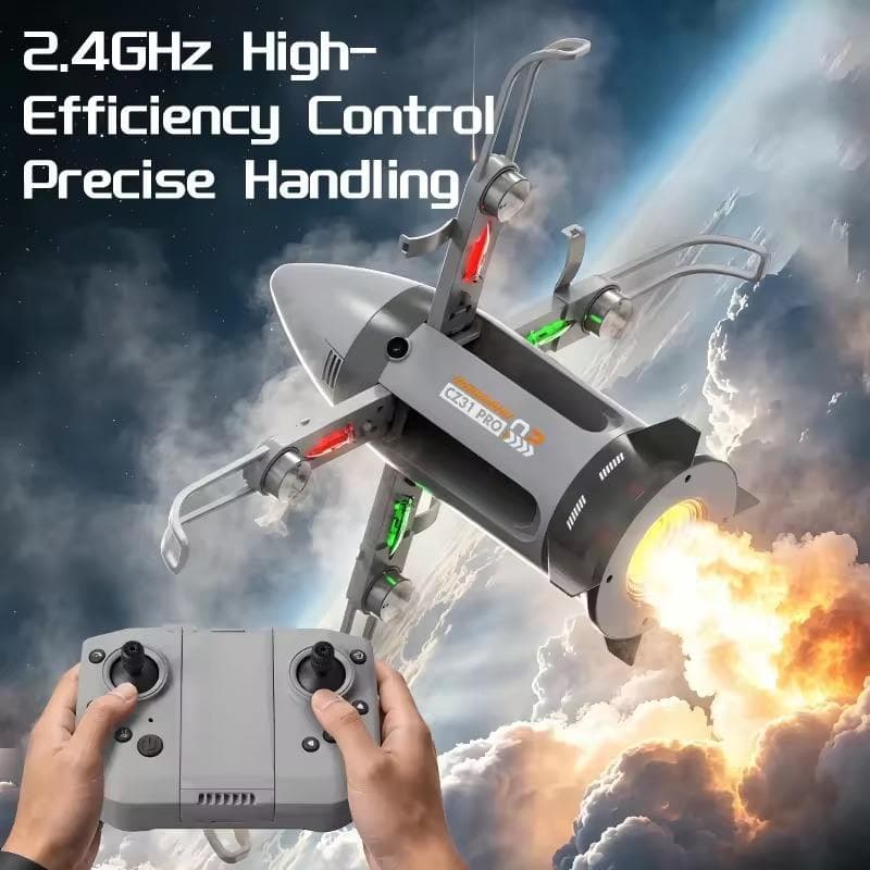 Kidoyz Mini Missile Aircraft Foldable Drone with Remote Control, Flying Aircraft Toy for Kids — view 5