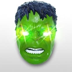 KIDOYZ Hulk Mask for Kids  With Light| Superhero Character Mask | Pretend Play Costume Accessory for Boys & Girls Ages 3+