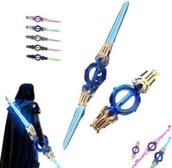 Fire Spiral Sword Double-Edged Lightsaber Toy with 360° Rotating Action