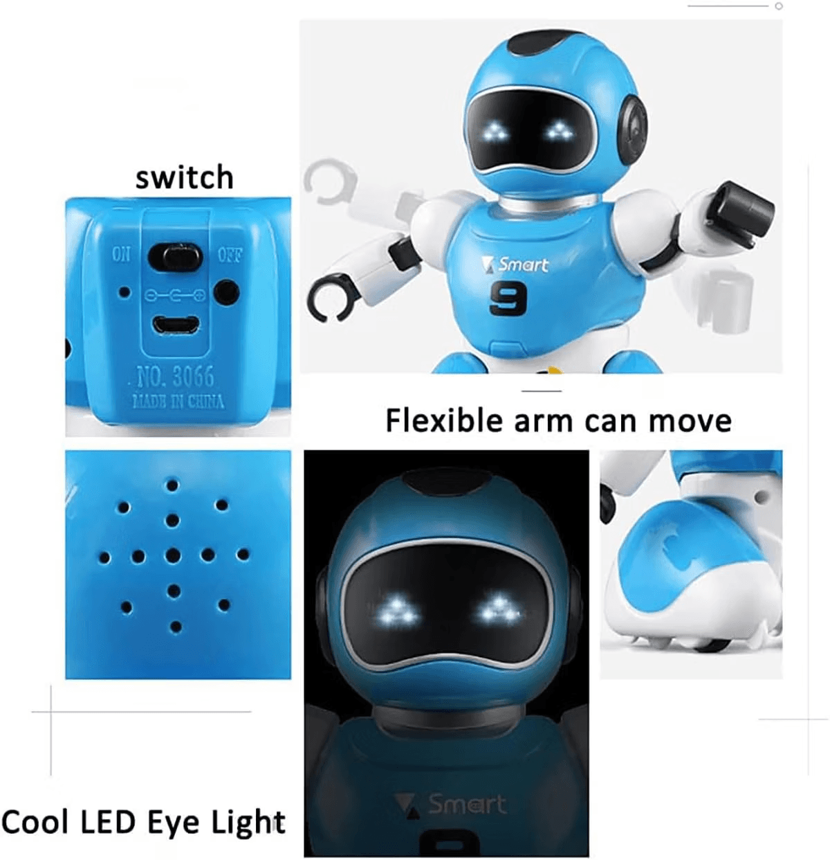Kidoyz Soccer Playing Programmable Dancing & Walking Robot for Kids with Lights Visit the Magicwand Store — view 3