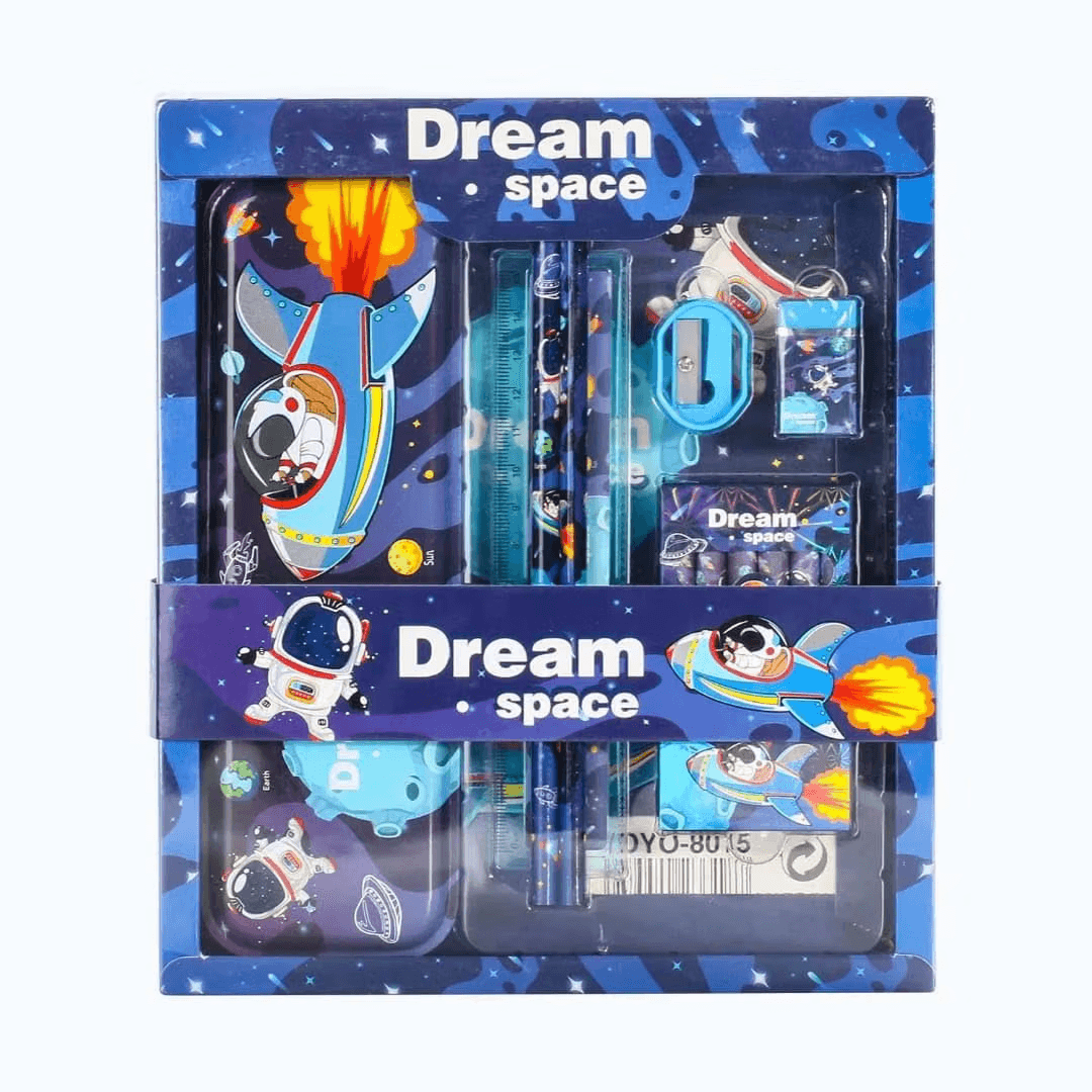 Kidoyz Sea Animal Stationary Kit for Girls Pencil Pen Book Eraser Sharpener - Stationary Kit Set for Girls/Birthday Gift - 1Pcs