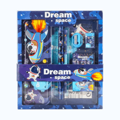 Kidoyz Sea Animal Stationary Kit for Girls Pencil Pen Book Eraser Sharpener - Stationary Kit Set for Girls/Birthday Gift - 1Pcs