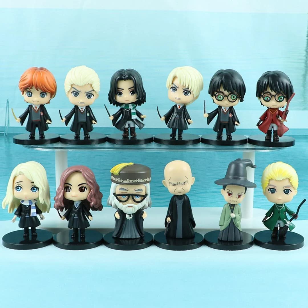 Harry Potter Mini Figurines Set of 12 – Collectible Wizard  Characters | Action Figure Playset for Kids, Boys & Girls |  Birthday Gift | Ages 6+ | Home Decor & Display — view 3