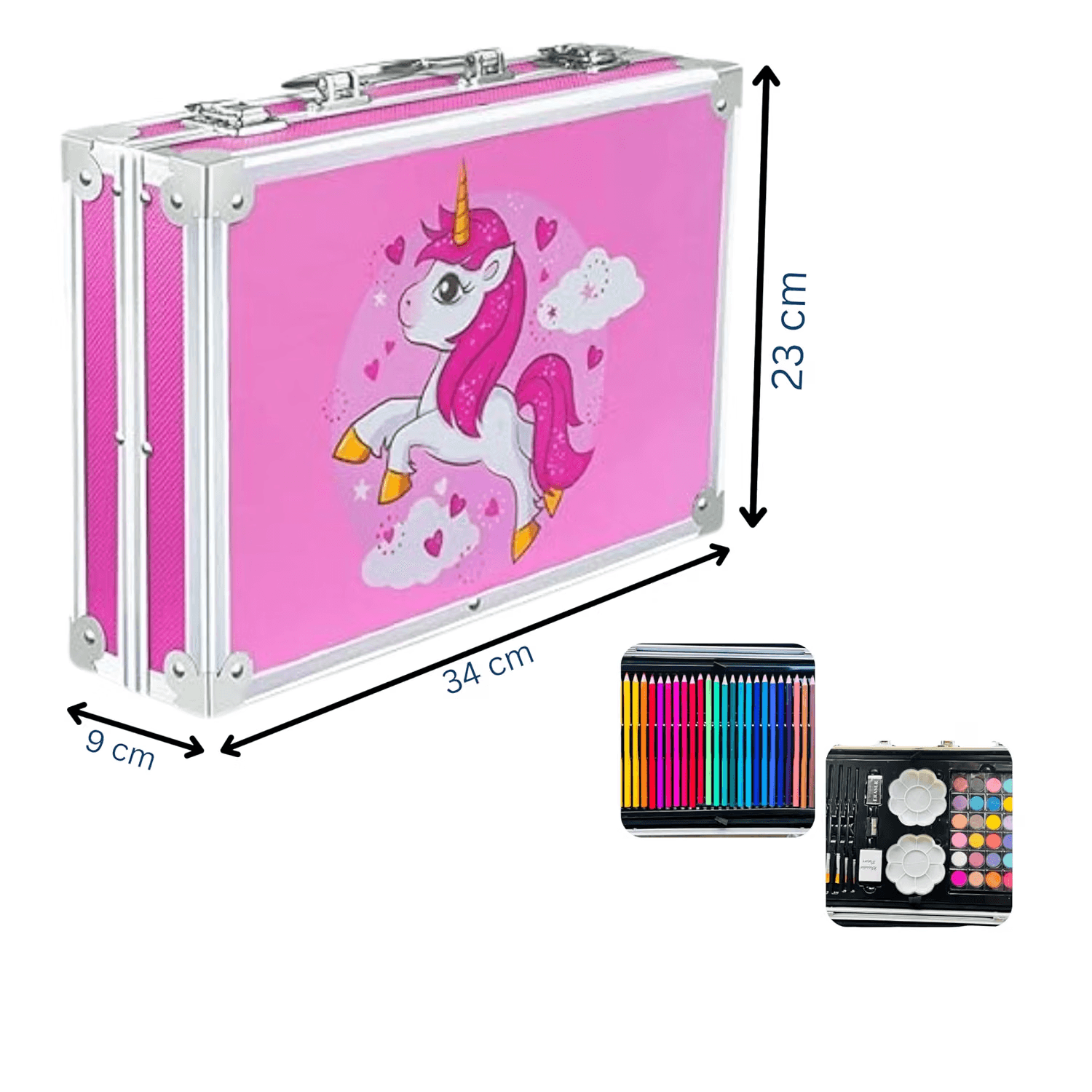 Kidoyz Art Set for Kids, 145 Pieces Drawing Kit with Colour Pencils, Oil Pastels, Paint Brushes, Unicorn Theme Art Set — view 2