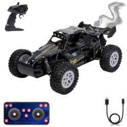 Rock Raider Pro RC Off-Road Buggy | App + 2.4GHz Remote Control  | Mist Exhaust Effect | LED Light Bar | 45° Climbing |  Rechargeable Type-C | Gift for Boys | Ages 6+