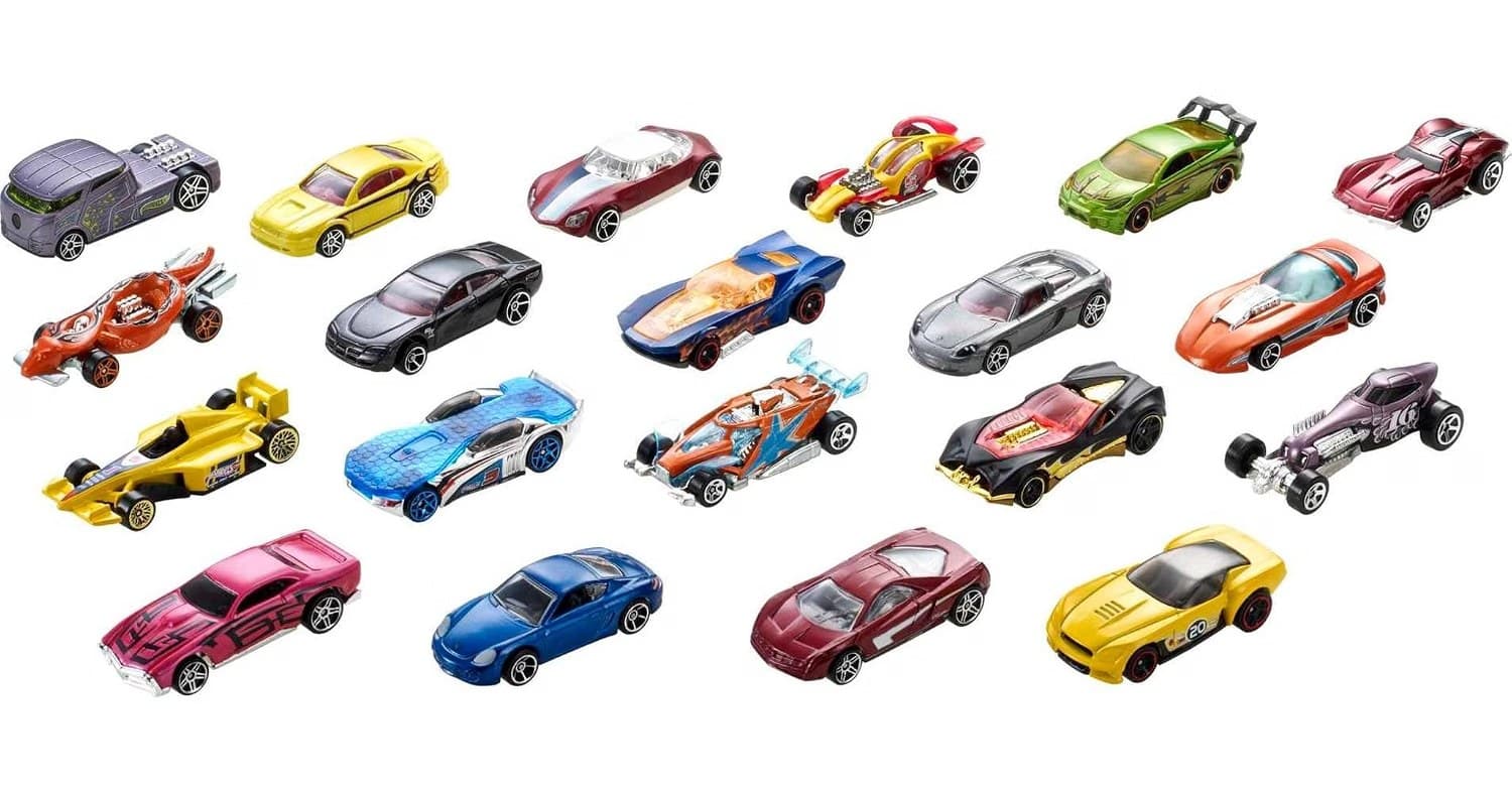 Hot Wheels 20-Car Pack 1:42 Scale Die-Cast Alloy Toy Cars Assortment Set — view 2