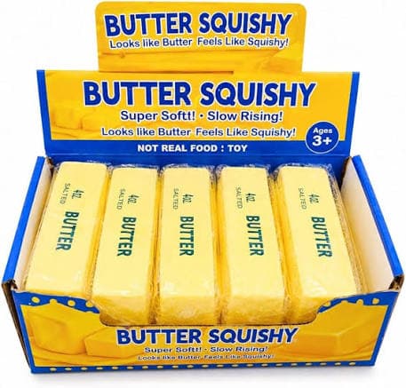 Butter Stick Squishy Toy | Slow Rising Squeeze Fidget Toy |  Soft PU Foam Stress & Anxiety Relief | Sensory Desk Toy for  Kids, Teens & Adults | Party Favor Gift — view 2