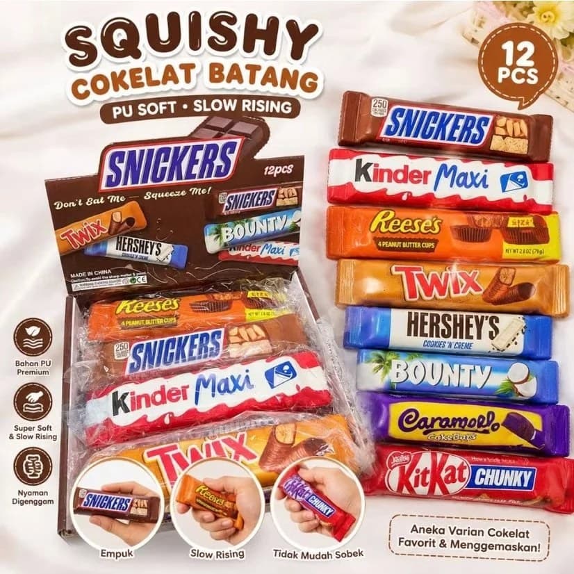 Chocolate Bar Squishy Toy | Super Soft Slow Rising Squeeze Fidget  | Realistic Snack Design | Stress & Anxiety Relief Sensory Toy  for Kids & Adults | Pack of 1 — view 3