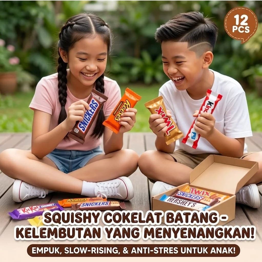 Chocolate Bar Squishy Toy | Super Soft Slow Rising Squeeze Fidget  | Realistic Snack Design | Stress & Anxiety Relief Sensory Toy  for Kids & Adults | Pack of 1 — view 4