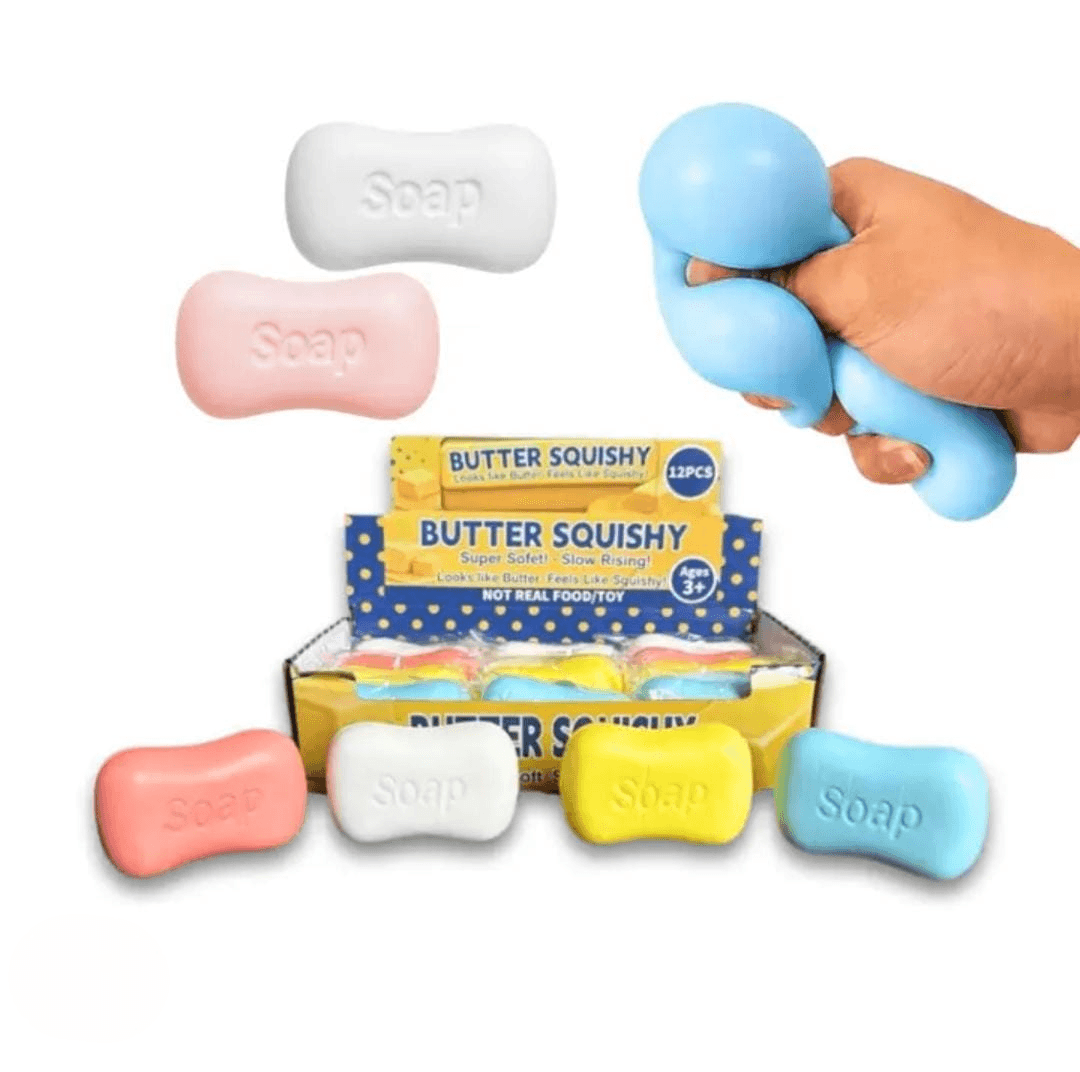 Soap Squishy Toy | Realistic Bar Soap Shape | Super Soft Slow  Rising Squeeze Fidget | Stress & Anxiety Relief Sensory Toy for  Kids, Teens & Adults | Party Favor | 1pc