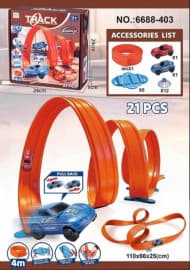 Flexible Race Track Ramp Set for Kids | Bendable DIY Car Track  with Suction Cups | Compatible with Hot Wheels & 1/64 Diecast  Cars | Birthday Gift for Boys & Girls | Ages 3–8