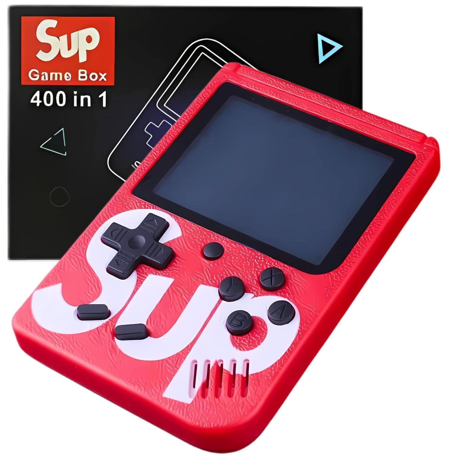 Kidoyz SUP Game Box 400 in 1 Handheld Video Game Console | 3 Inch Colour Screen, Rechargeable Retro Game Player for Kids
