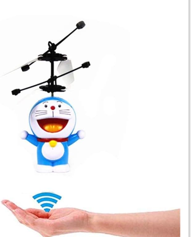 Flying Doraemon Toy | Hand Sensor Infrared Induction Mini Drone  | LED Flashing Lights | USB Rechargeable | Gravity Sensor  Helicopter Aircraft | Gift for Boys & Girls | Ages 3+ — view 2