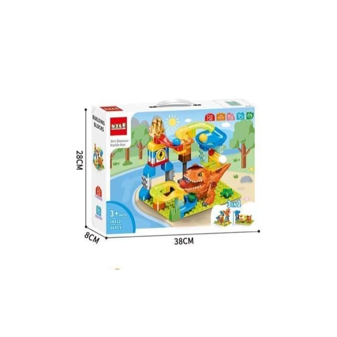 Kidoyz 3 in 1 Dinosaur Marble Run Building Blocks Ages 3+ — view 2