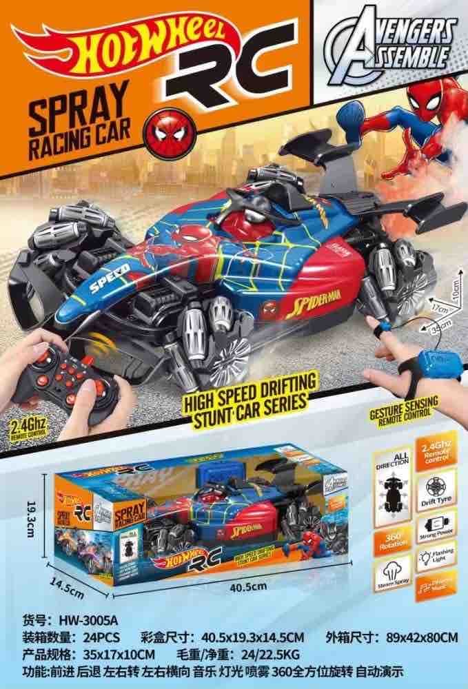 Spiderman Remote Control Smoke-Spraying Stunt Car – A Masterpiece of Speed ​​and 360-Degree Spinning — view 3