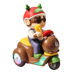 Cute Boys Electric Tricycle Toy Stunting Motorcycles for Girls Kids Age 3 4 5 6 Rechargeable