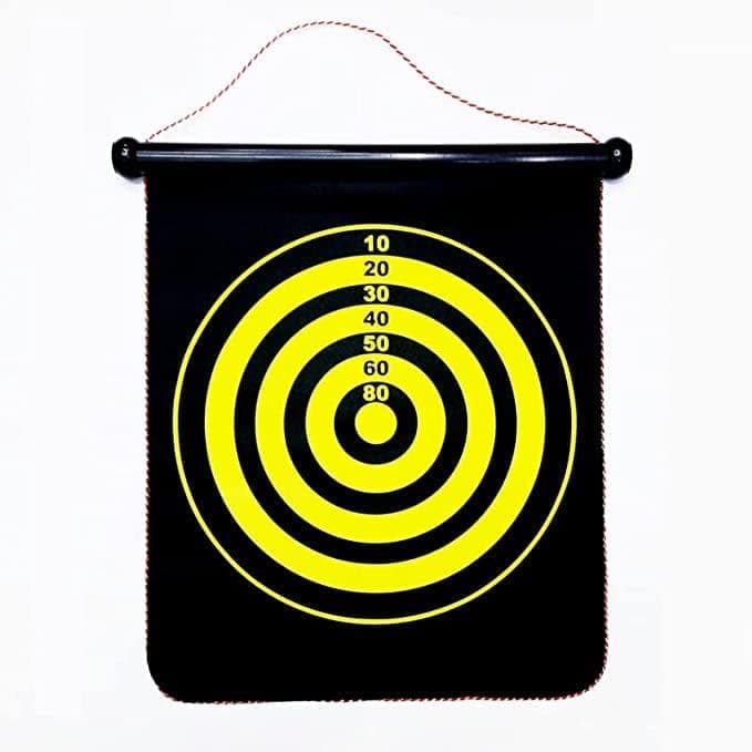 Kidoyz 15 inch Magnetic Dart Board Game for Kids, Double Sided Foldable Dart Board Game Toy for Kids with 4 Free Magnetic Darts (15 Inch) — view 3