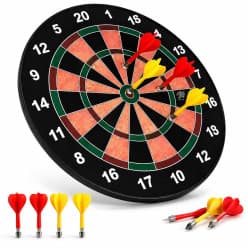 Kidoyz Magnetic Dart Board for Kids 15 Inch – Safe Dart Game Set with 4 Darts, Indoor Outdoor Sports Toy for Boys Girls, Family Game, Party Game, Birthday Gift Toy