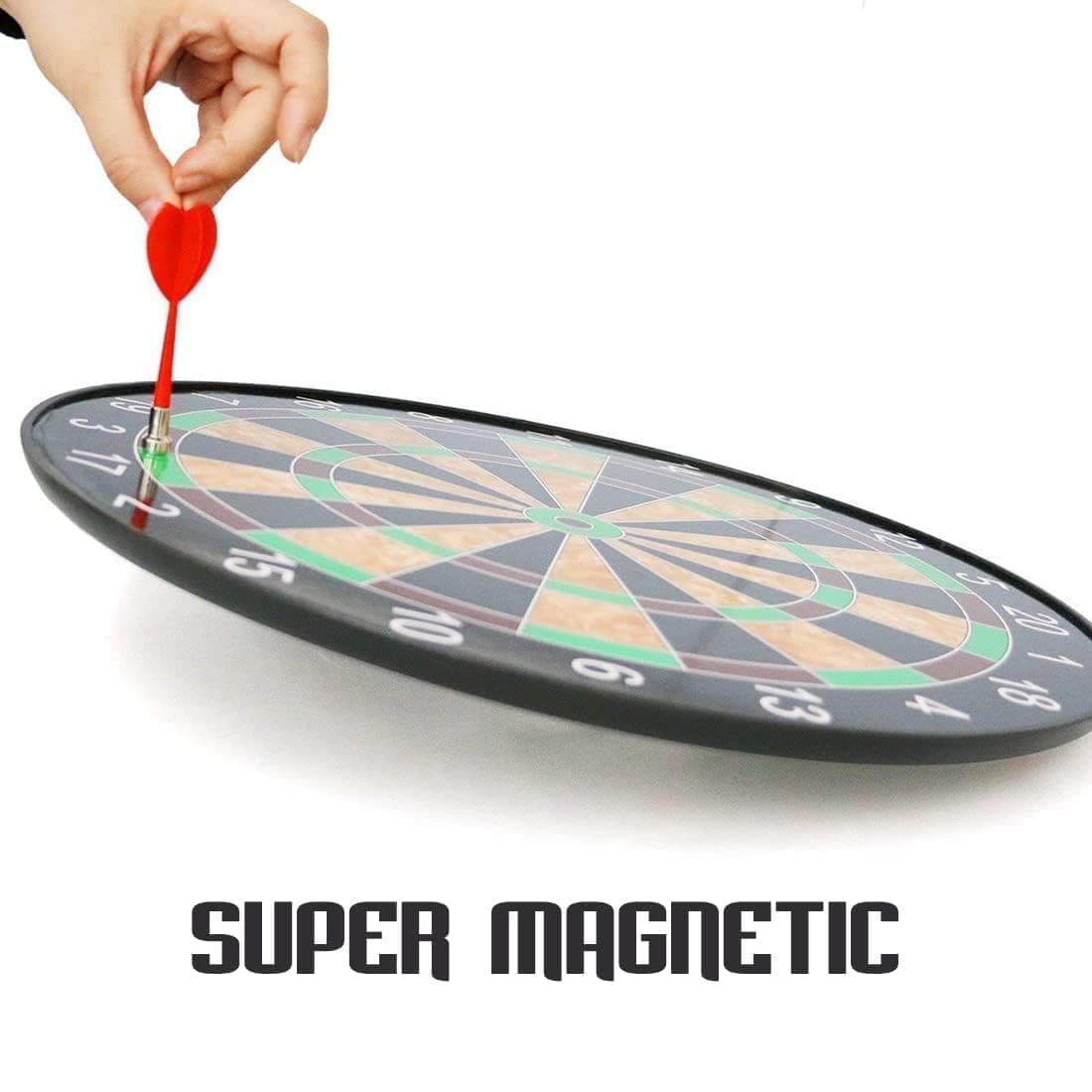 Kidoyz Magnetic Dart Board for Kids 15 Inch – Safe Dart Game Set with 4 Darts, Indoor Outdoor Sports Toy for Boys Girls, Family Game, Party Game, Birthday Gift Toy — view 4