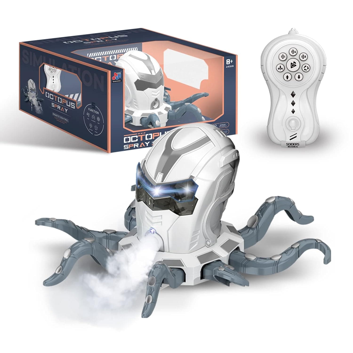 Remote Control Octopus Kids Toys - Realistic RC Octopus, Music Effect, LED Light, Toys for 6 7 8 9 10 11 12+ Year Old Boys/Girls, Gifts for Halloween Christmas Easter Birthdayââ‚¬¦