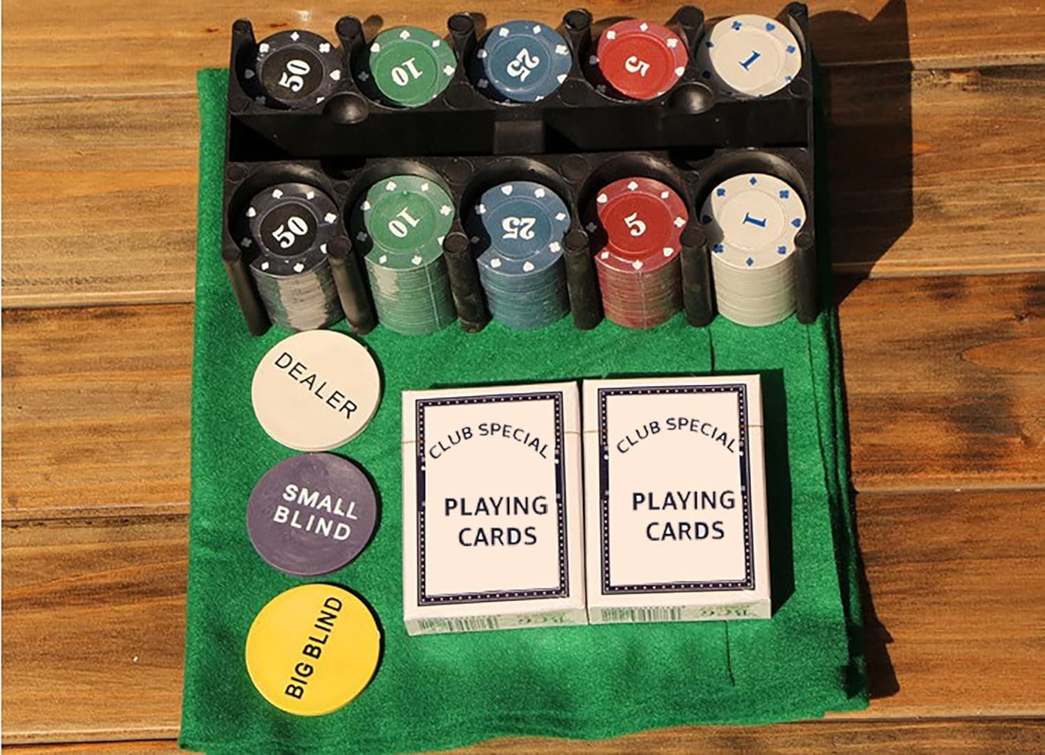 Poker Set Casino Game - 200 Poker Chips for Adult,Trading Card Game — view 3