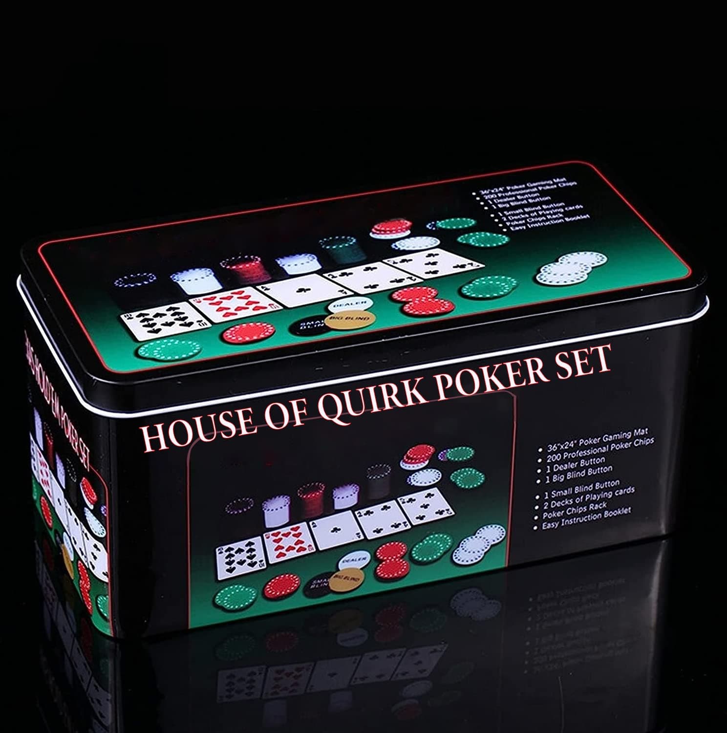 Poker Set Casino Game - 200 Poker Chips for Adult,Trading Card Game — view 7