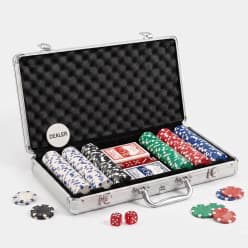 Kidoyz 300 Pcs Casino Style Poker Chips (11.5 Grams) Set with Aluminium Case