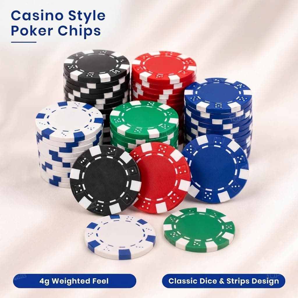 Kidoyz 300 Pcs Casino Style Poker Chips (11.5 Grams) Set with Aluminium Case — view 3