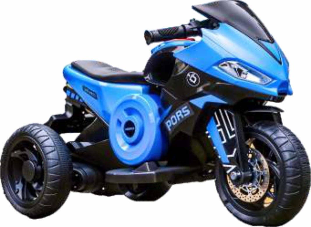 Kidoyz Ranger X Electric Bike (Blue) | 6V Rechargeable Bike for Kids with 4.5Ah Battery | LED Lights, Music, MP3/USB/BT | Smooth Acceleration | 6M Battery Warranty | Age 2-8 Years, Up to 35kg