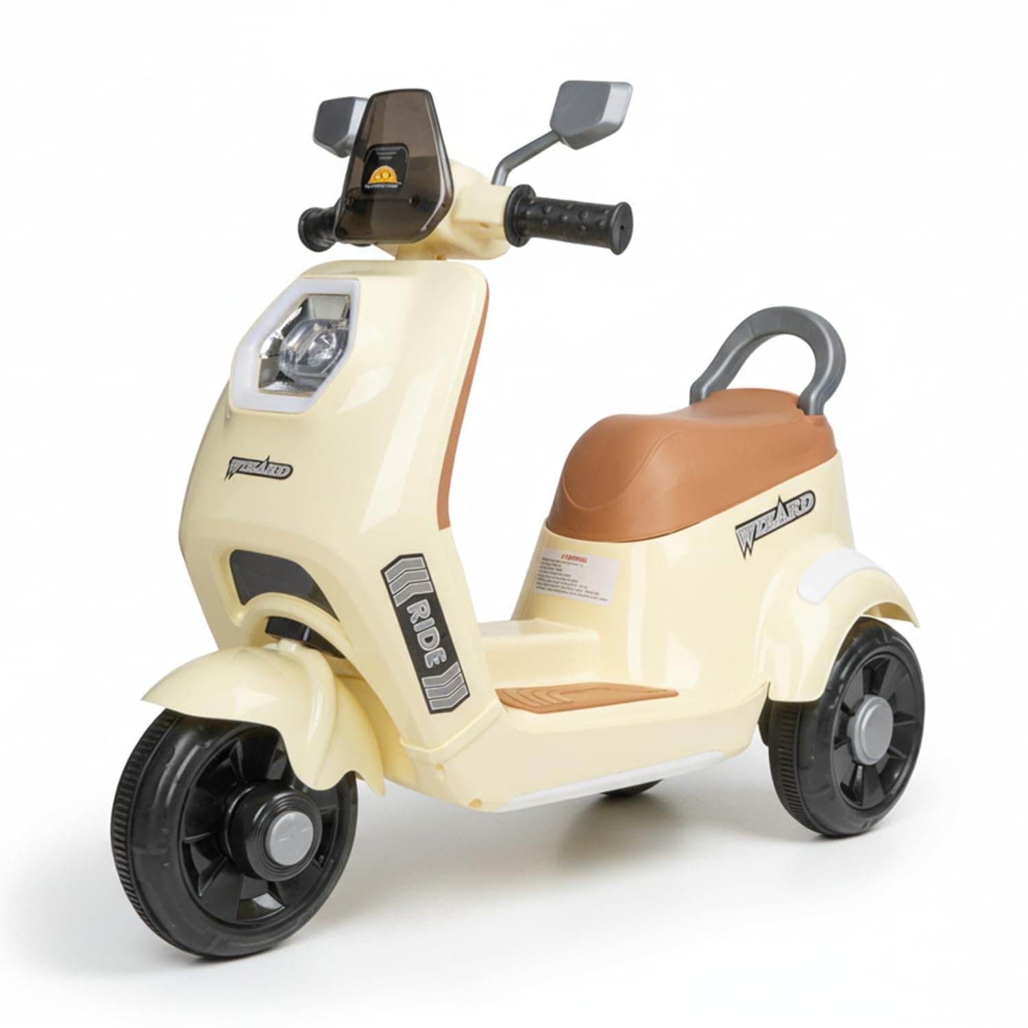 Wizard Electric Scooty | Rechargeable Scooty 6V | Powered by 6.5 ah Battery | Music Player with Bluetoooth & USB | 6 Month Warranty on Battery | Make in India | for Kids 2+ Years (Ivory) — view 9