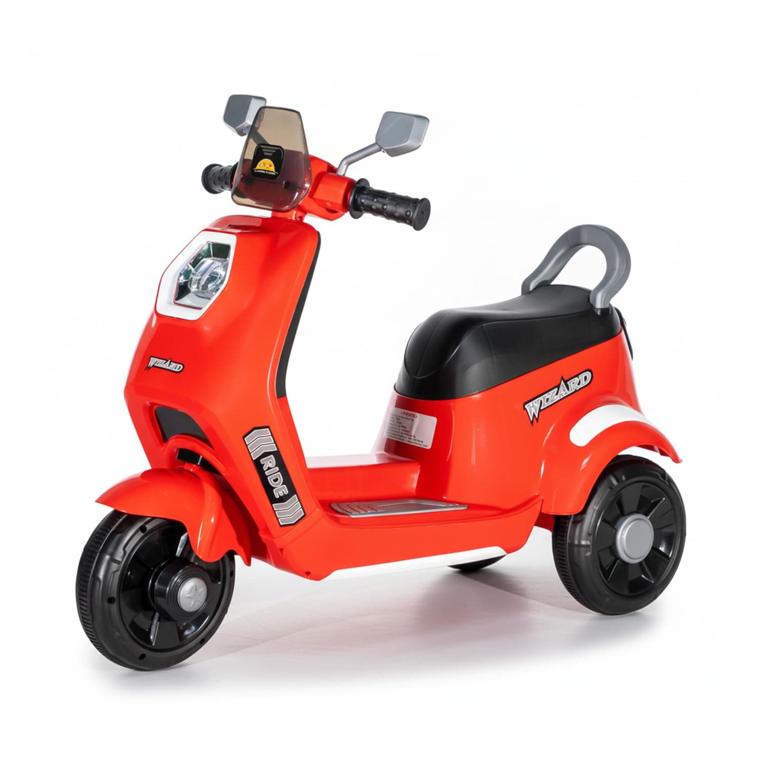 Wizard Electric Scooty | Rechargeable Scooty 6V | Powered by 6.5 ah Battery | Music Player with Bluetoooth & USB | 6 Month Warranty on Battery | Make in India | for Kids 2+ Years (Red) — view 9