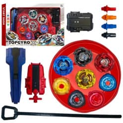 Beyblade Spinning Top Gyro Battle Arena Set for Kids with Stadium, 4 High-Speed Fighting Tops, Dual Launchers & Ripcords – Competitive Burst Battle Game Toy for Boys & Girls Ages 6+