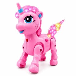 Pink Unicorn Walking Toy for Kids 3+ Years | Battery Operated Musical Unicorn with LED Flashing Lights, Automatic Walking Action, Sound Effects | Interactive Toy Gift for Boys & Girls