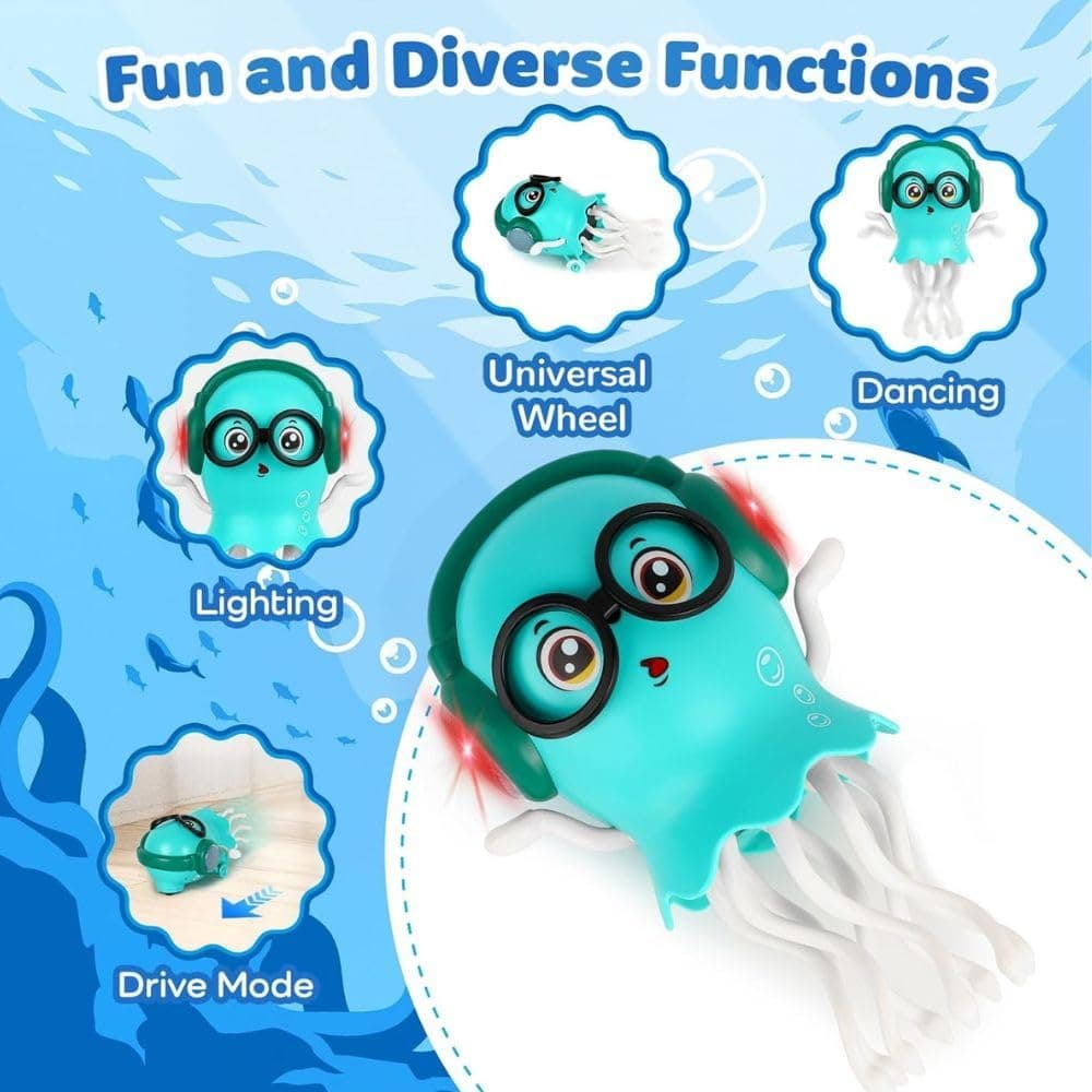 Electric Dancing Jellyfish Toy with Music Light - Cute Musical Octopus with Headphone for Kids Girls Boys - Moving Walking Dancing Jelly Fish Toy for 3+ Years — view 7