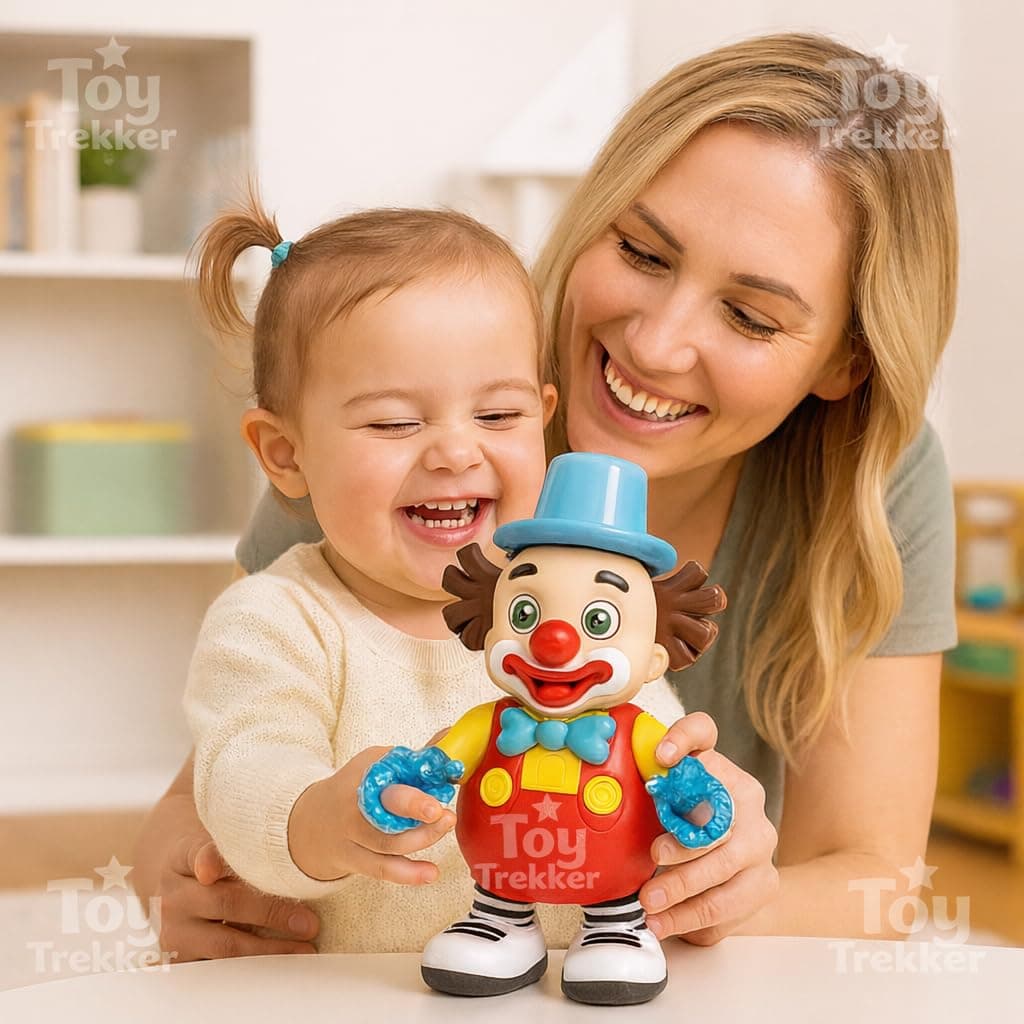 Dancing Clown Toy for Kids with Music, Lights & Bump-and-Go Action | Musical Walking Robot | Funny Clown for Toddlers, Boys & Girls (3+ Years, Battery Operated) — view 5