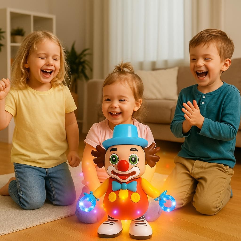 Dancing Clown Toy for Kids with Music, Lights & Bump-and-Go Action | Musical Walking Robot | Funny Clown for Toddlers, Boys & Girls (3+ Years, Battery Operated) — view 8