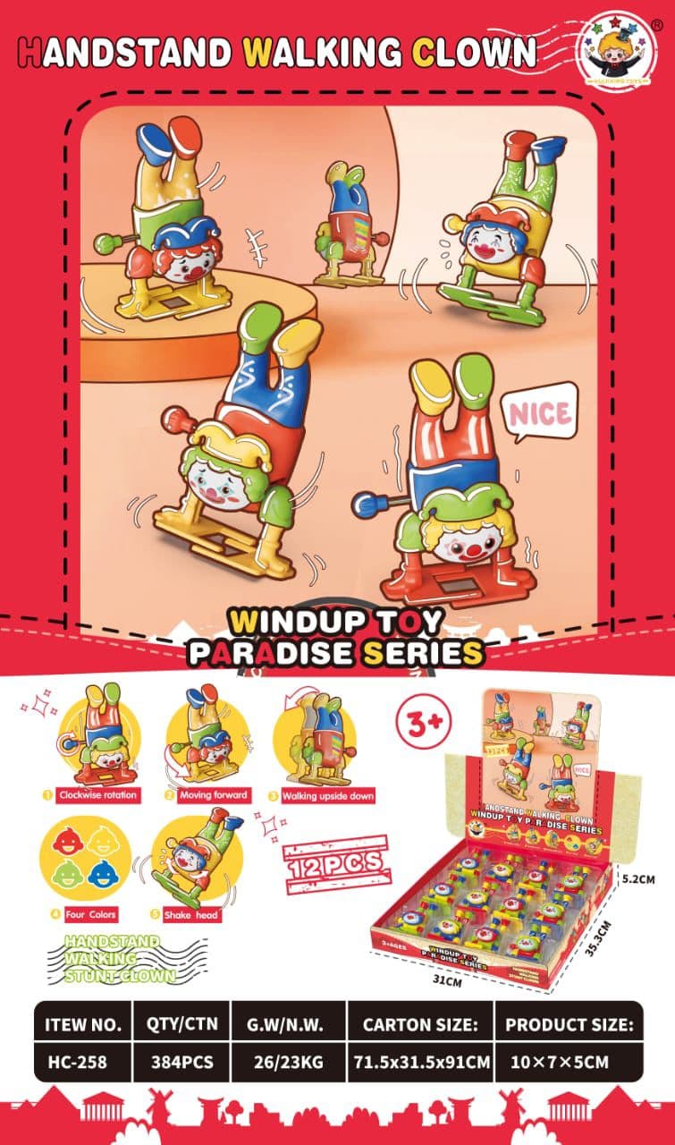 Upside Down Musical Clown Handstand Walking Joker Toys with 3D LED Light Flashing and Sound Toys for Babies Toddlers Age 3+ Years - Pack of 2pcs — view 6