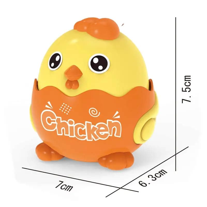 Cute Chicks & Ducks Press & Go Sliding Toy | Wings Flap Inertia  Action | Friction Powered Push Toy | Pack of 2| Sensory Motor  Skill Toy for Toddlers, Boys & Girls | Ages 3+ — view 3