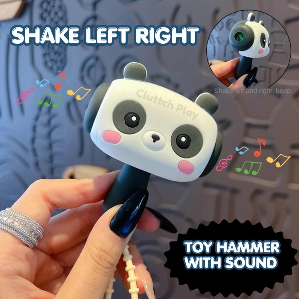 Mini Hammer Shaker Toy Keychain for Kids Adults | for Car, Bike & Bag, Lucky Charm, for Men & Women, Nazar Protection, Metal Bell Included — view 3