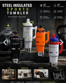 Tumbler | 900 ml | Style 2 | Color as per Stock dispatched | Pack of 1 Pc