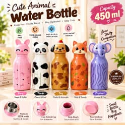 Water Bottle for Kids | Color as per Stock dispatched | Pack of 1 Pc