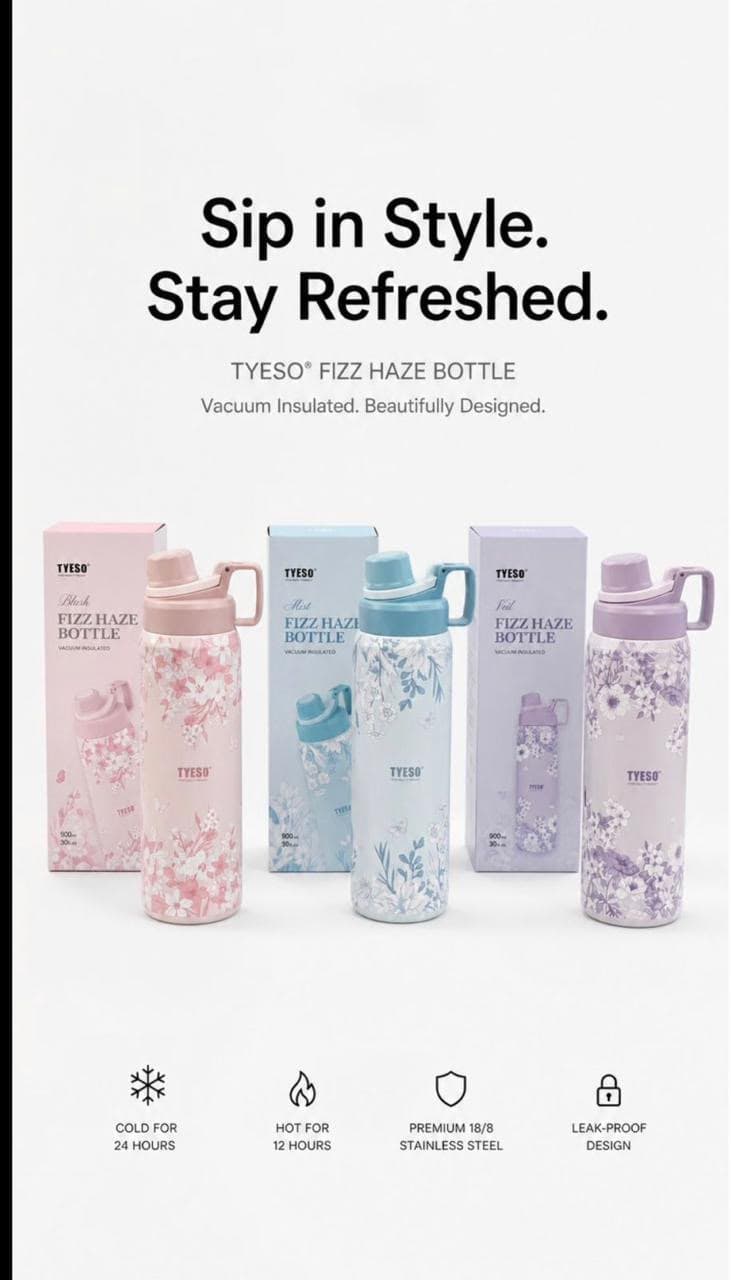 Water Bottle | 900 ml | Color as per Stock dispatched | Pack of 1 Pc