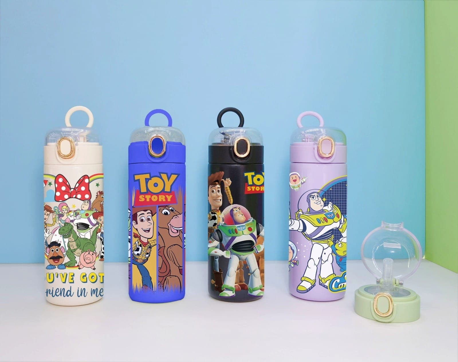 Toy Story Water Bottle for Kids | 400 ml | Color as per Stock dispatched | Pack of 1 Pc