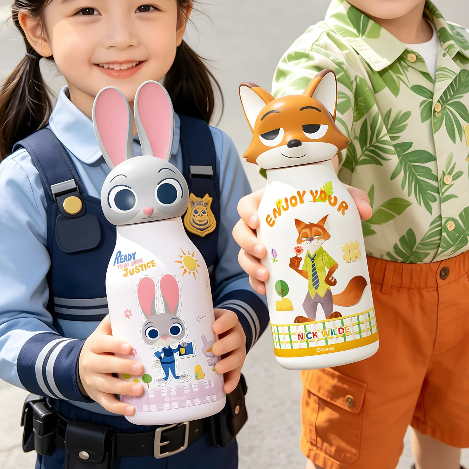 Zootopia Water Bottle for Kids | 450 ml | Color as per Stock dispatched | Pack of 1 Pc