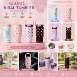 Tumbler | 650 ml | Color as per Stock dispatched | Pack of 1 Pc